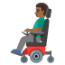 man in motorized wheelchair, medium-dark skin tone